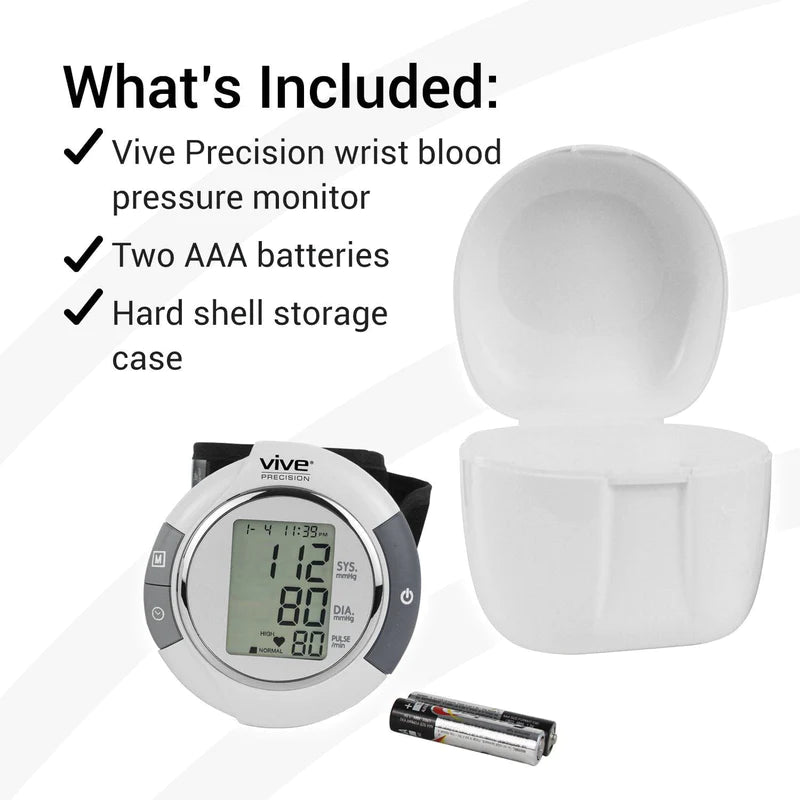Vive Health DMD1029WHT Wrist Blood Pressure Monitor Digital Measuring Devices Vive Health