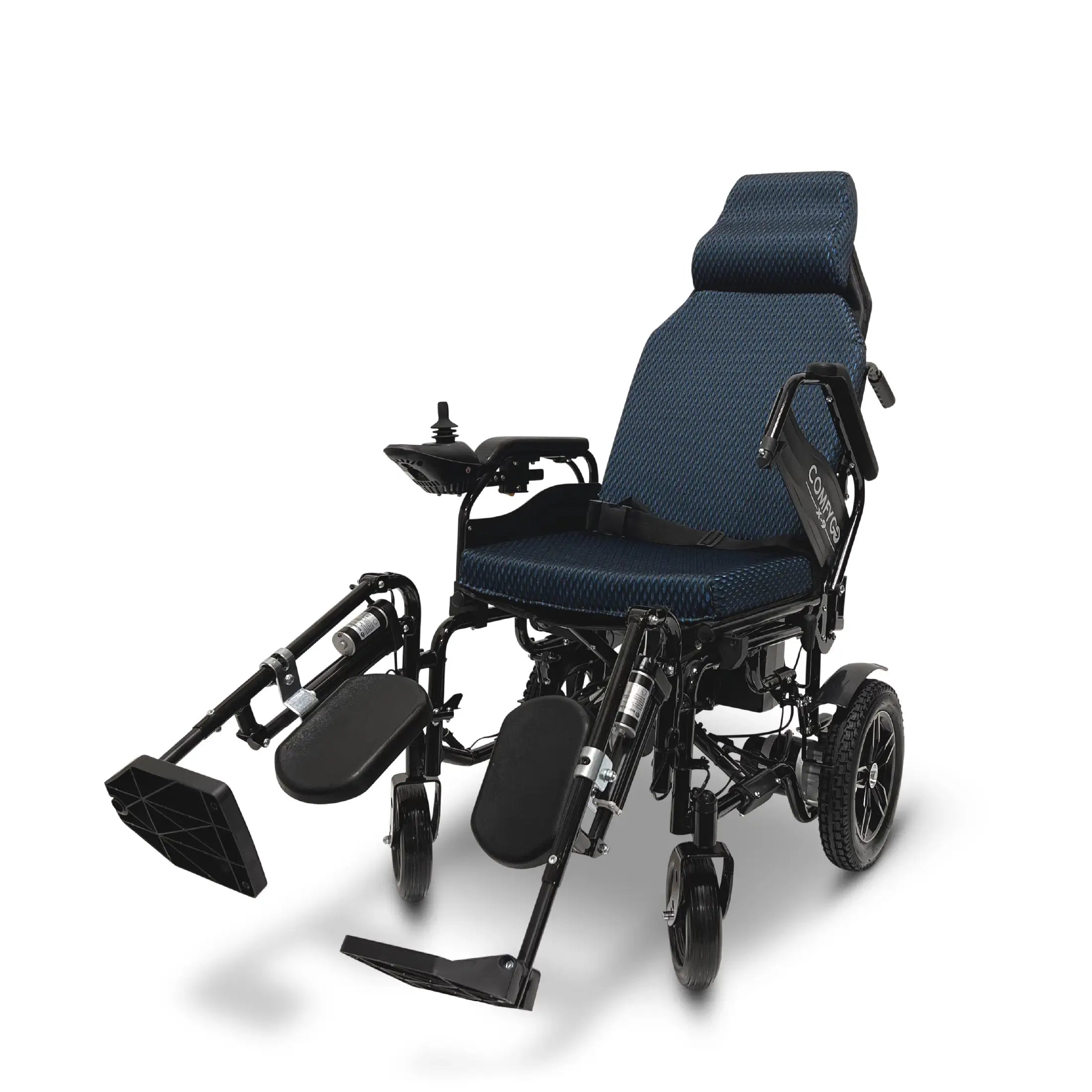 ComfyGo X-9 Remote Controlled Electric Wheelchair, Automatic Reclining Backrest & Lifting Leg Rests Electric Wheelchair ComfyGo Blue 12AH - Up To 10 Miles
