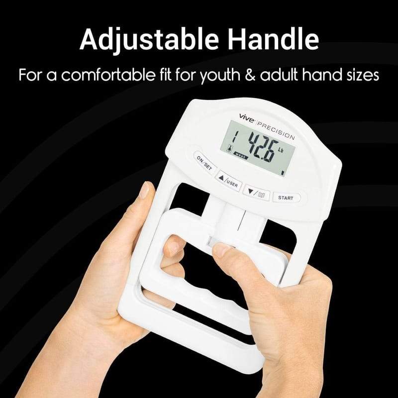 Vive Health DMD1051WHT Grip Strength Tester Digital Measuring Devices Vive Health