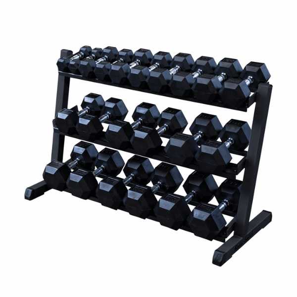 Body-Solid 3-Tier Dumbbell Rack GDR48B Dumbbell Rack Body-Solid