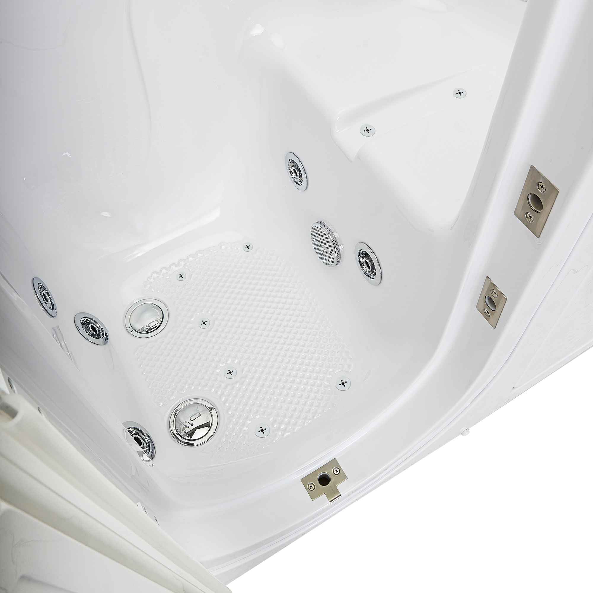 Ella Capri 30"x52" Acrylic Air and Hydro Massage Walk-In Bathtub with Outward Swing Door, 5 Piece Fast Fill Faucet, 2" Dual Drain Bath Tub Ella's Bubbles