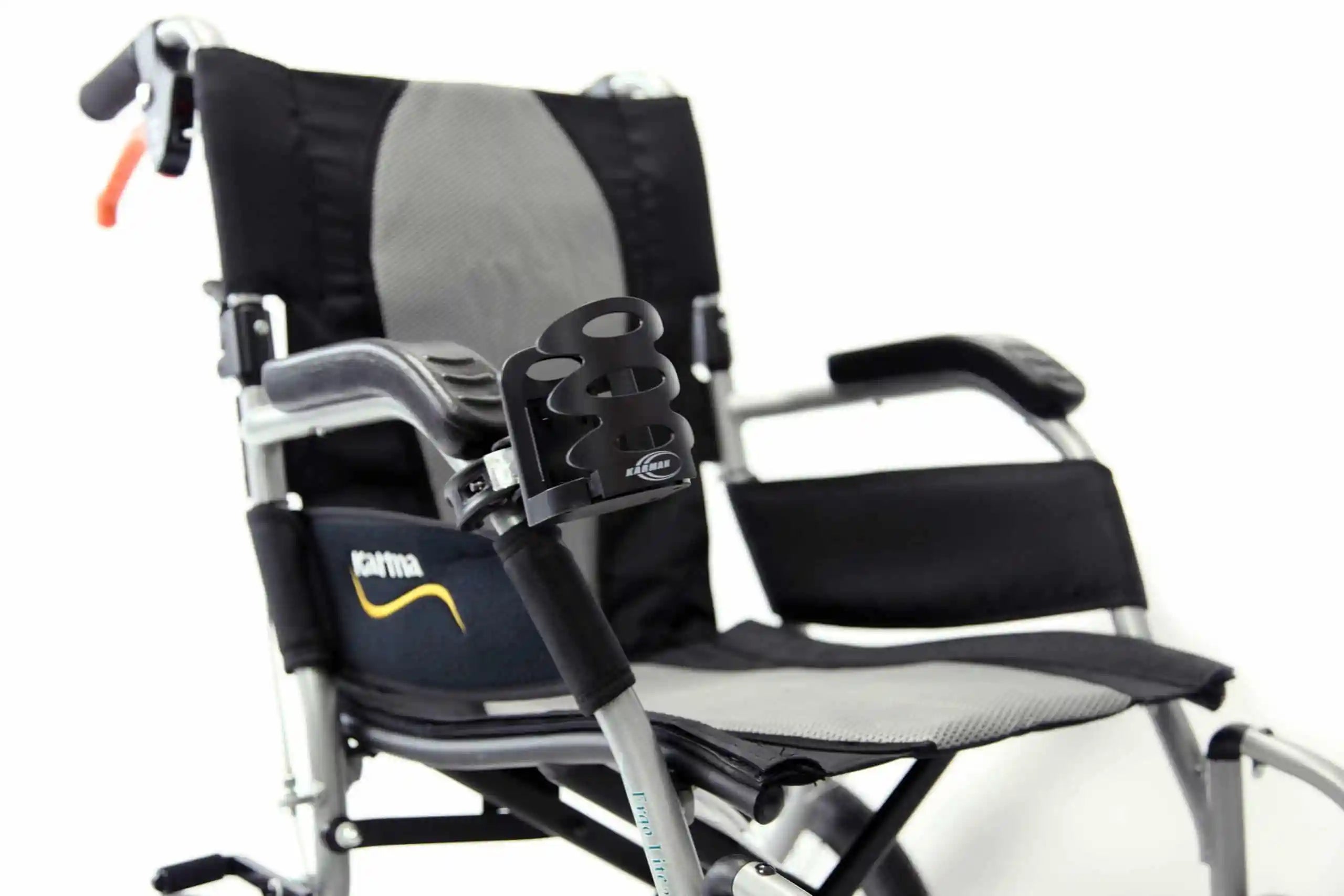 Karman CUPH-100-BK Universal Cup Holder for Wheelchair or Walker Wheelchair Accessories Karman Healthcare