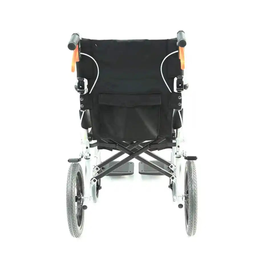 Karman S-2501F16SS-TP Ergo Lite Ultra Lightweight Ergonomic Transport Wheelchair with Companion Hill Brakes transport wheelchairs Karman Healthcare