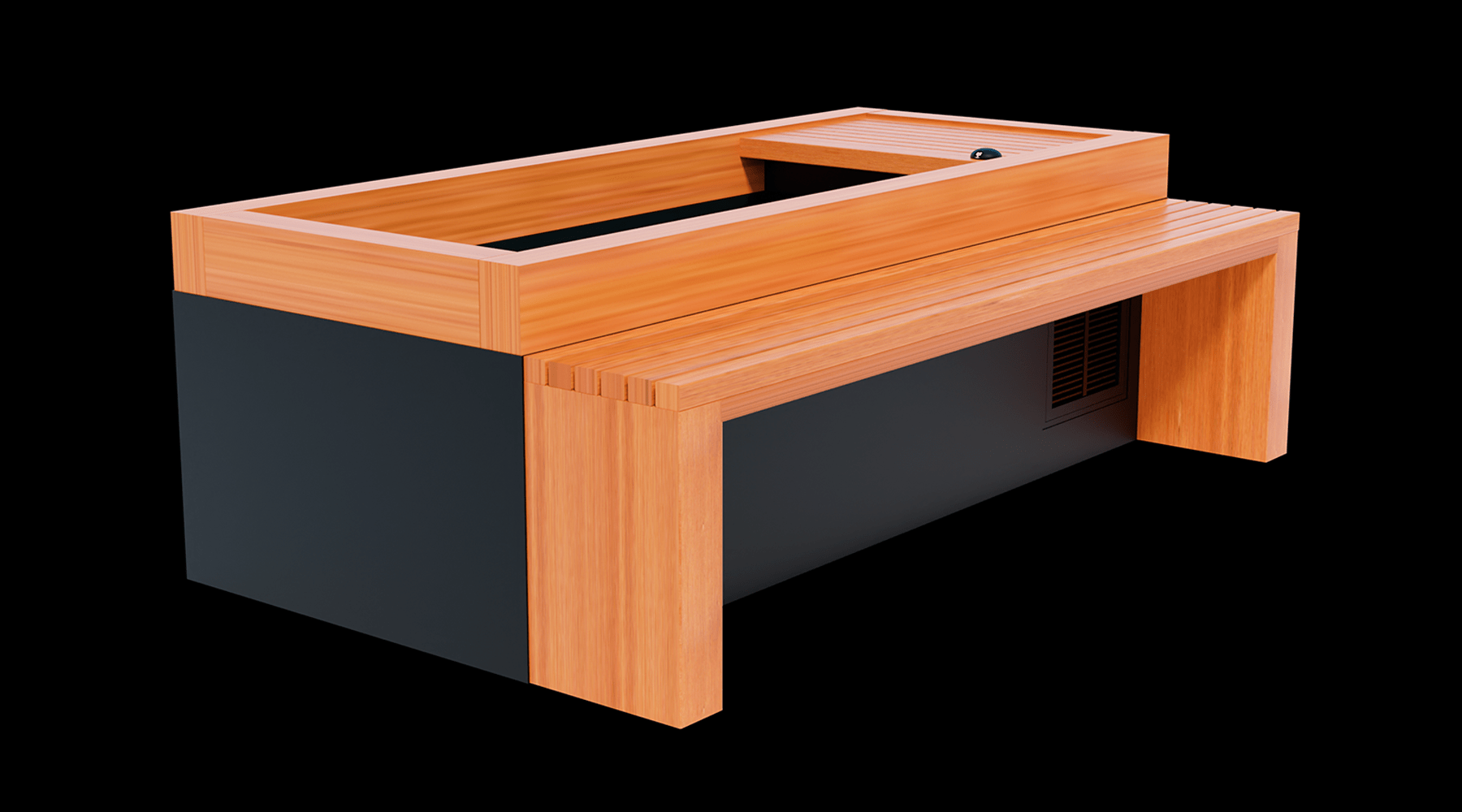 Medical Breakthrough Frozen 2 Cold Plunge Indoor/Outdoor Tub with Bar Counter and Heavy Duty Step Cold Plunge Tubs Medical Breakthrough