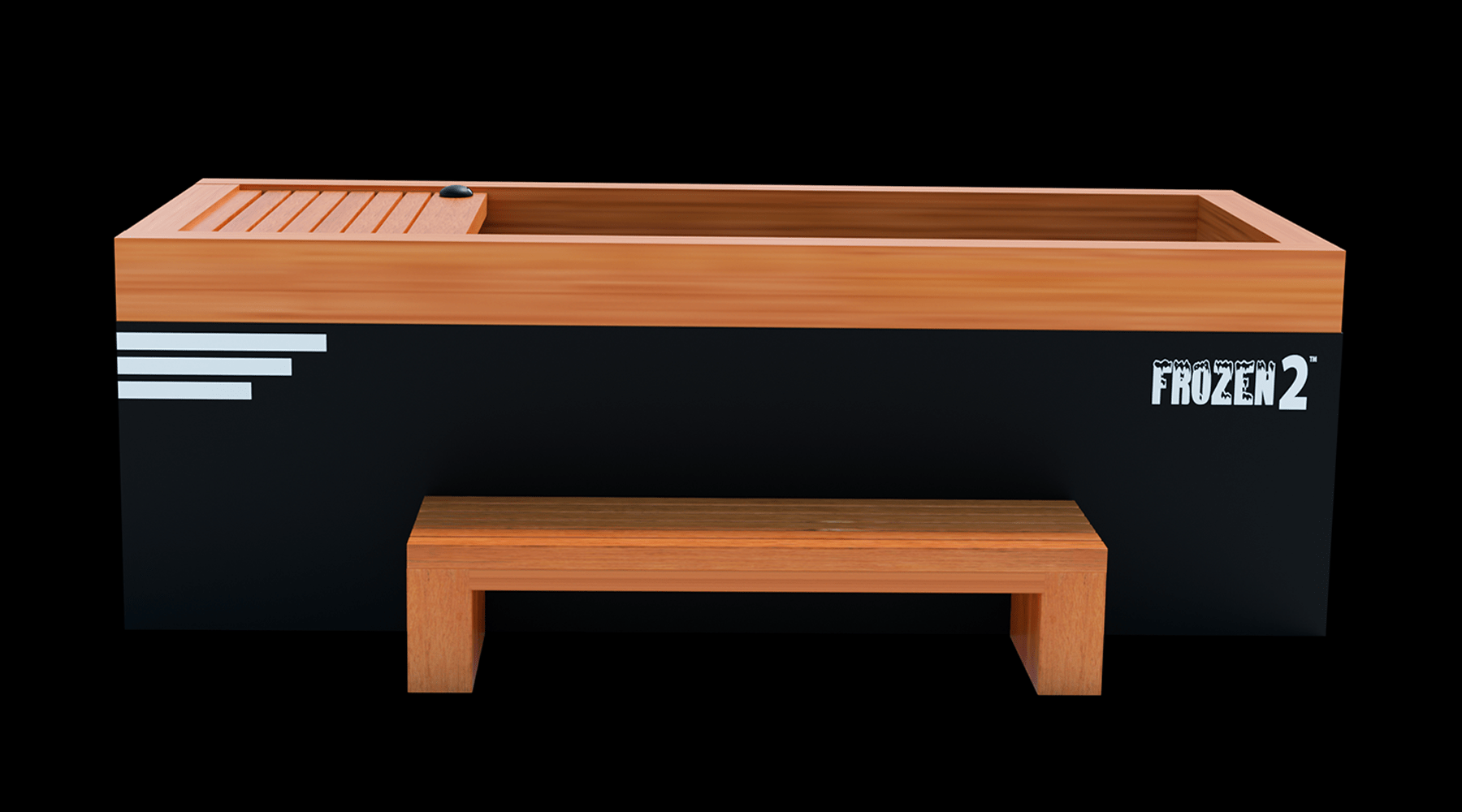 Medical Breakthrough Frozen 2 Cold Plunge Indoor/Outdoor Tub with Bar Counter and Heavy Duty Step Cold Plunge Tubs Medical Breakthrough