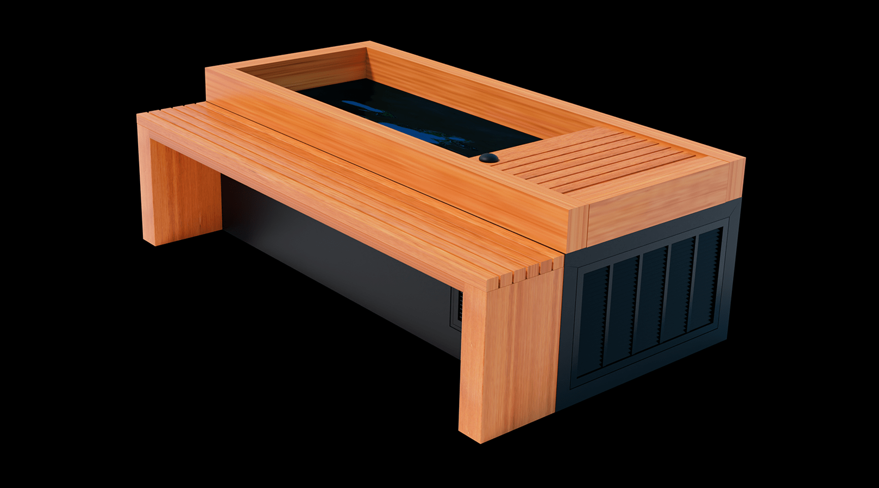 Medical Breakthrough Frozen 2 Cold Plunge Indoor/Outdoor Tub with Bar Counter and Heavy Duty Step Cold Plunge Tubs Medical Breakthrough