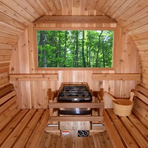 Harvia KIP Series 6kW Stainless Steel Electric Sauna Heater at 240V 1PH with Built-In Time and Temperature Controls Harvia