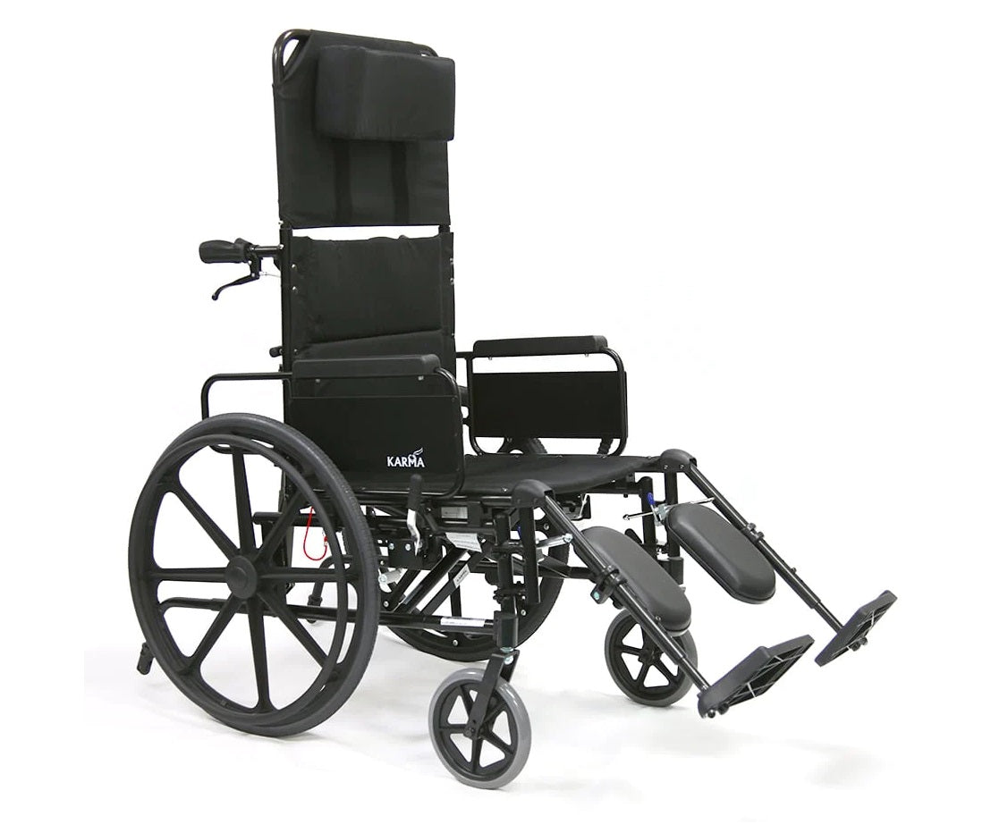 Karman KM-5000 Lightweight Reclining Wheelchair with Removable Desk Armrest Reclining Wheelchairs Karman Healthcare 16"