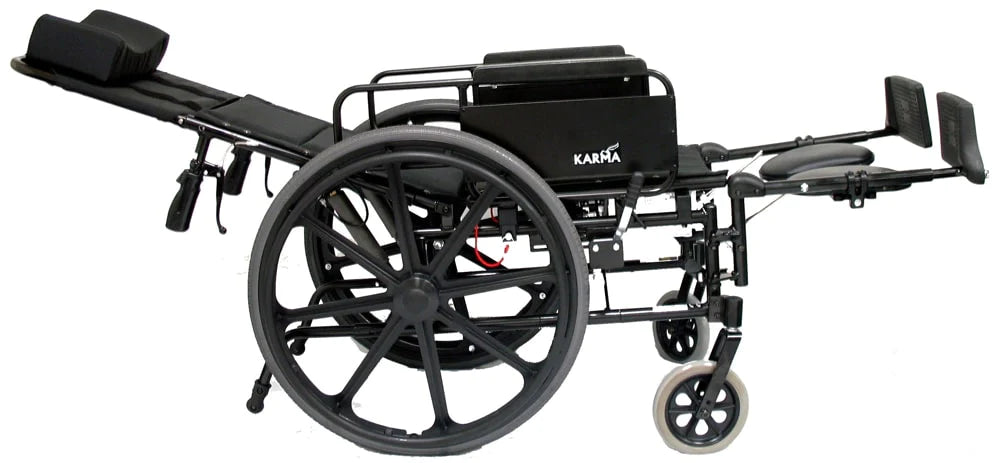 Karman KM-5000 Lightweight Reclining Wheelchair with Removable Desk Armrest Reclining Wheelchairs Karman Healthcare