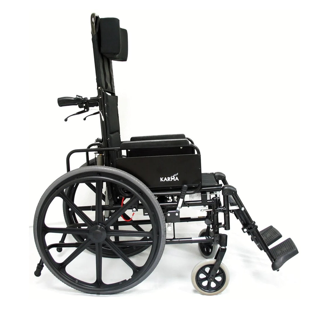 Karman KM-5000 Lightweight Reclining Wheelchair with Removable Desk Armrest Reclining Wheelchairs Karman Healthcare