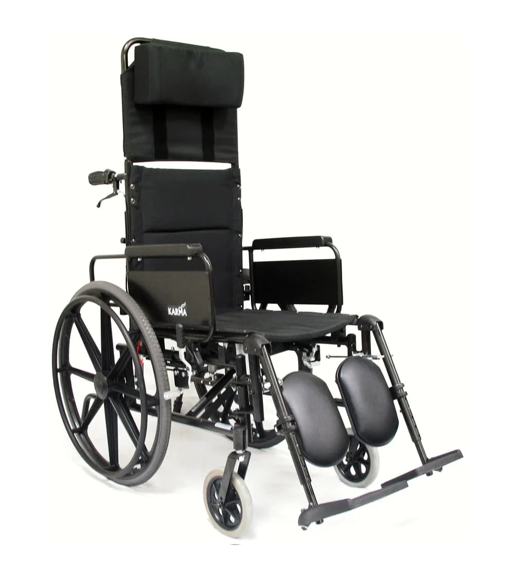 Karman KM-5000 Lightweight Reclining Wheelchair with Removable Desk Armrest Reclining Wheelchairs Karman Healthcare