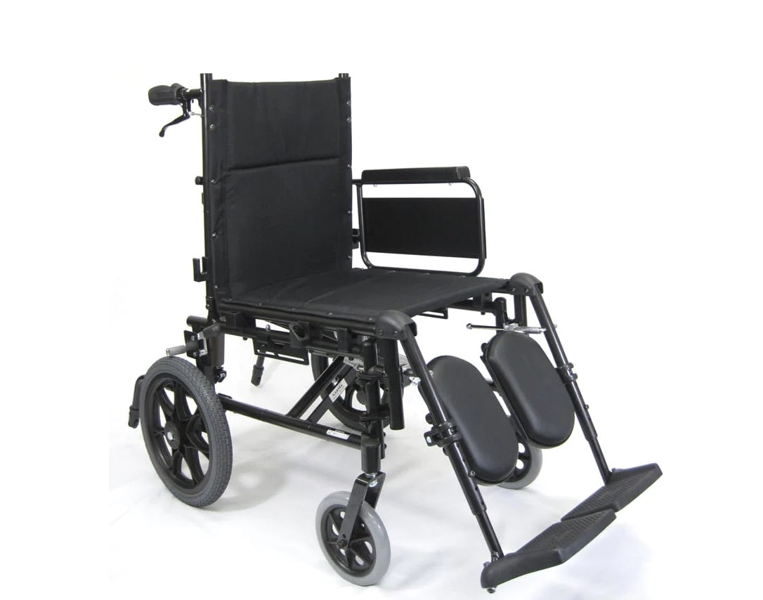 Karman KM-5000-TP Transport Lightweight Reclining Wheelchair with Removable Desk Armrest Reclining Wheelchairs Karman Healthcare