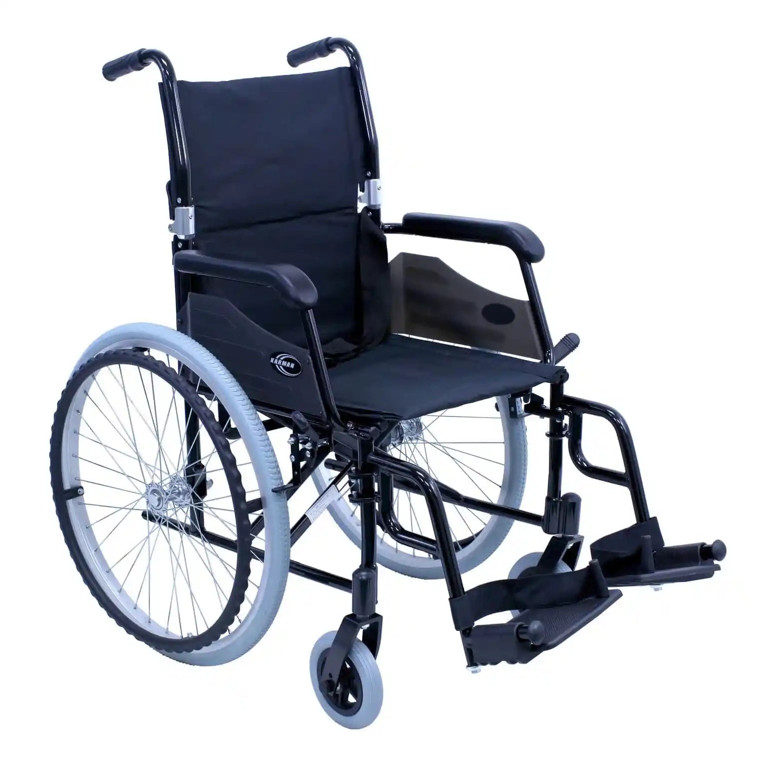 Karman LT-980 Ultra Lightweight Wheelchair Standard Wheelchairs Karman Healthcare Black Swing Away Footrest (standard)