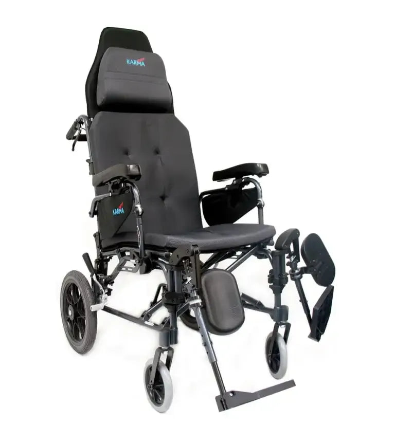 Karman MVP-502-TP Transport Ultra Lightweight Ergonomic Reclining Wheelchair Reclining Wheelchairs Karman Healthcare