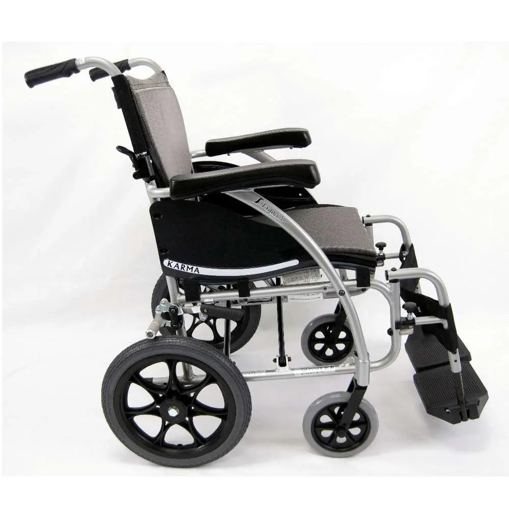 Karman S-Ergo 115 Ergonomic Transport Wheelchair with Swing Away Footrest Ergonomic Wheelchairs Karman Healthcare