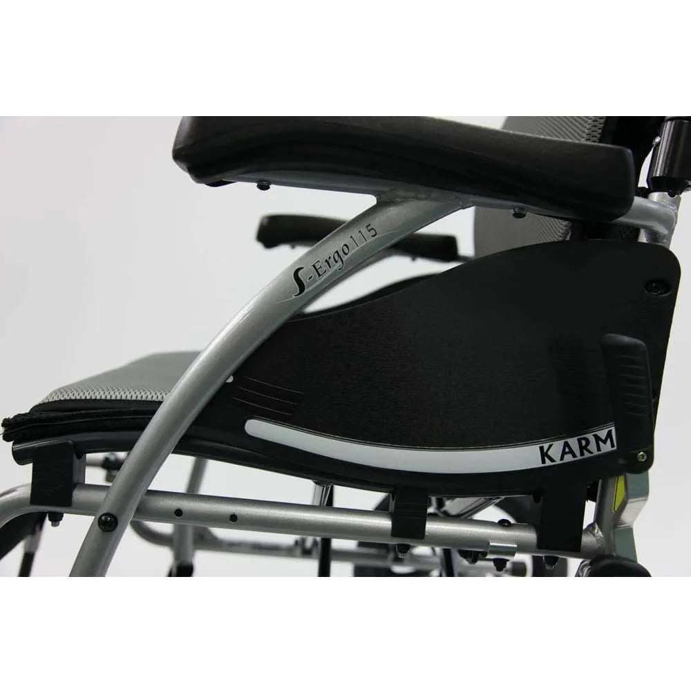 Karman S-Ergo 115 Ergonomic Transport Wheelchair with Swing Away Footrest Ergonomic Wheelchairs Karman Healthcare