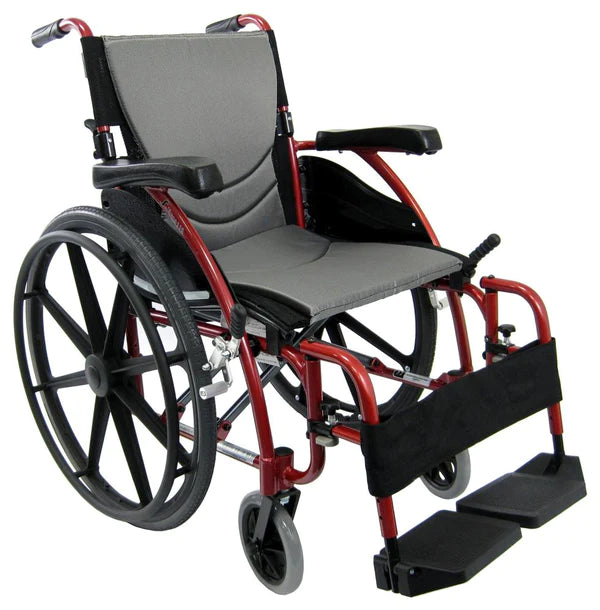 Karman S-Ergo 115 Ultra Lightweight Ergonomic Wheelchair with Swing Away Footrest and Mag Wheels Ergonomic Wheelchairs Karman Healthcare