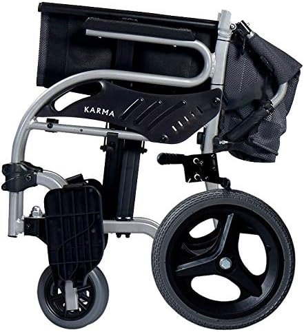 Karman Star 2 Transport Ultra Lightweight Wheelchair with Fixed Arm and Swing Away Footrests Quick Release Axles transport wheelchairs Karman Healthcare