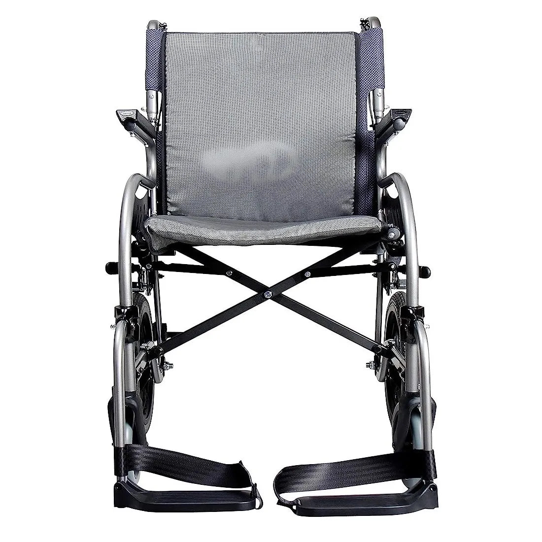 Karman Star 2 Transport Ultra Lightweight Wheelchair with Fixed Arm and Swing Away Footrests Quick Release Axles transport wheelchairs Karman Healthcare