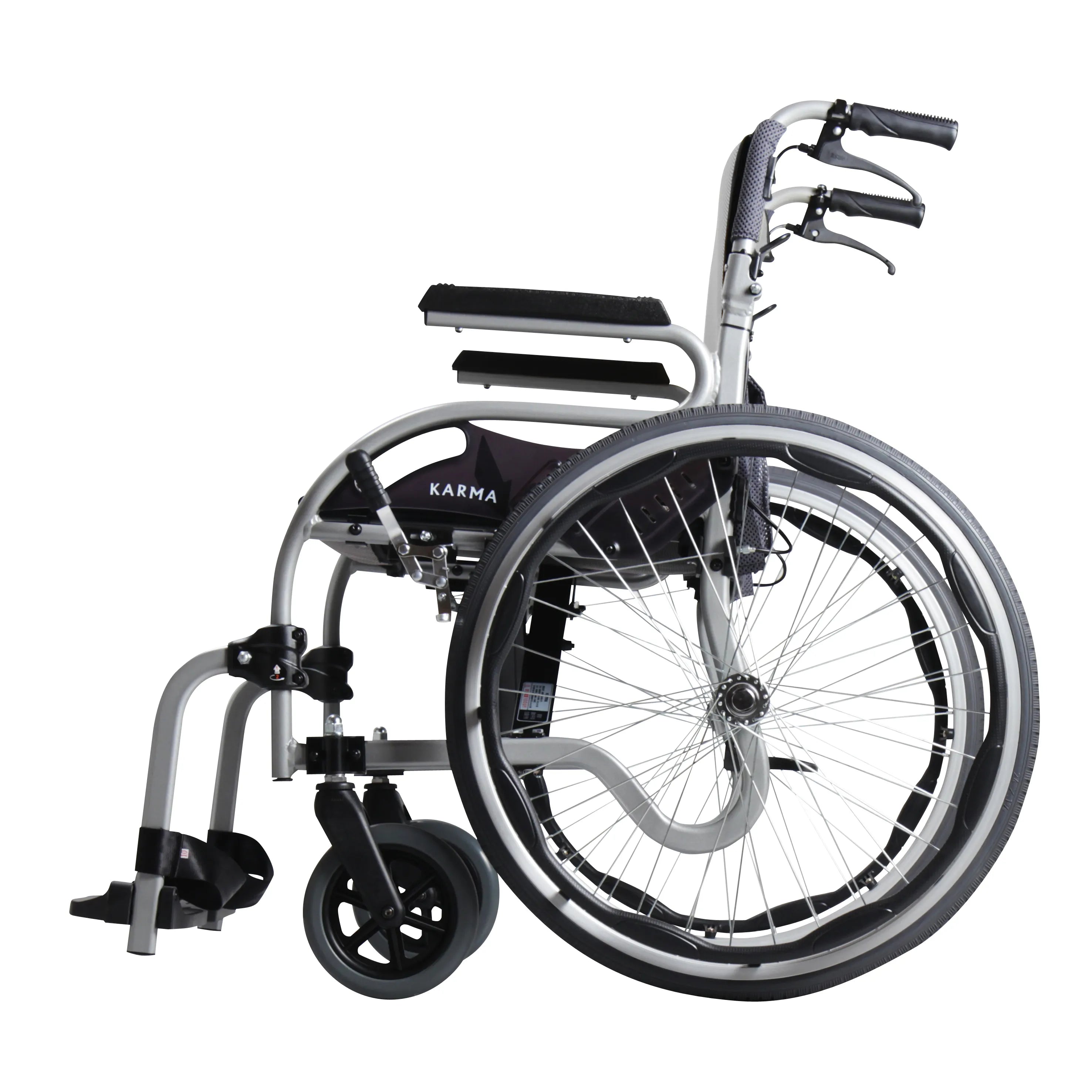 Karman Star 2 Ultra Lightweight Wheelchair with Fixed Arm and Swing Away Footrests Quick Release Axles Ultra Lightweight Wheelchairs Karman Healthcare