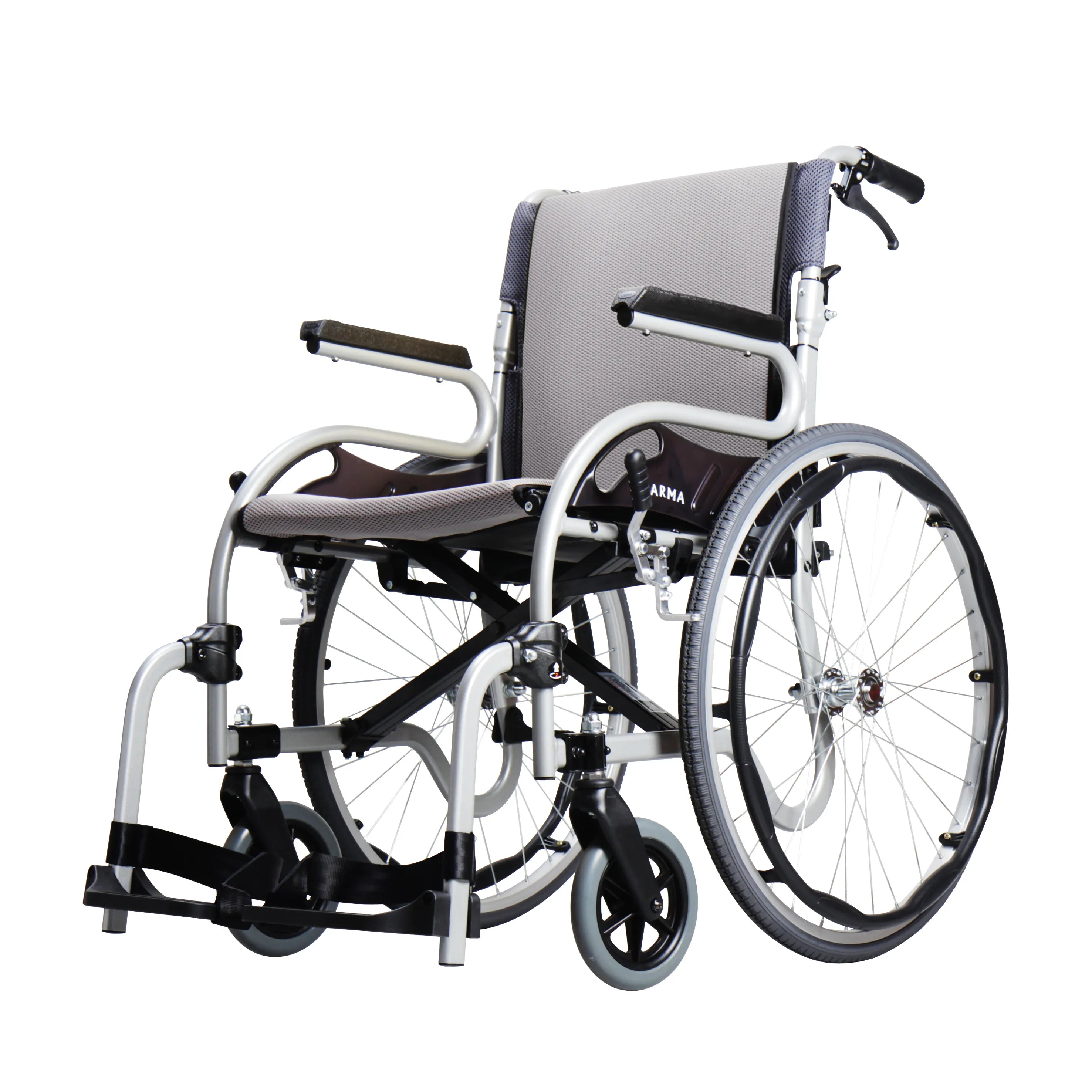 Karman Star 2 Ultra Lightweight Wheelchair with Fixed Arm and Swing Away Footrests Quick Release Axles Ultra Lightweight Wheelchairs Karman Healthcare 16"