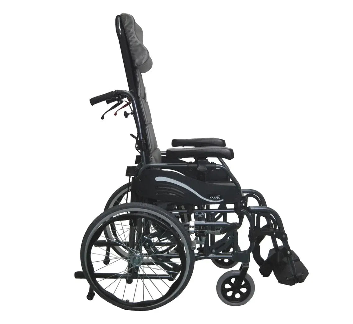Karman VIP-515 Tilt in Space Lightweight Reclining Wheelchair with 20" inch Rear Wheels Reclining Wheelchairs Karman Healthcare