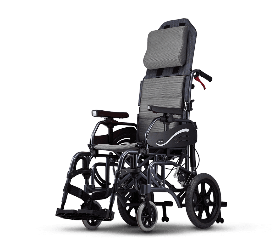 Karman VIP-515-TP Tilt in Space Transport Reclining Wheelchair Reclining Wheelchairs Karman Healthcare