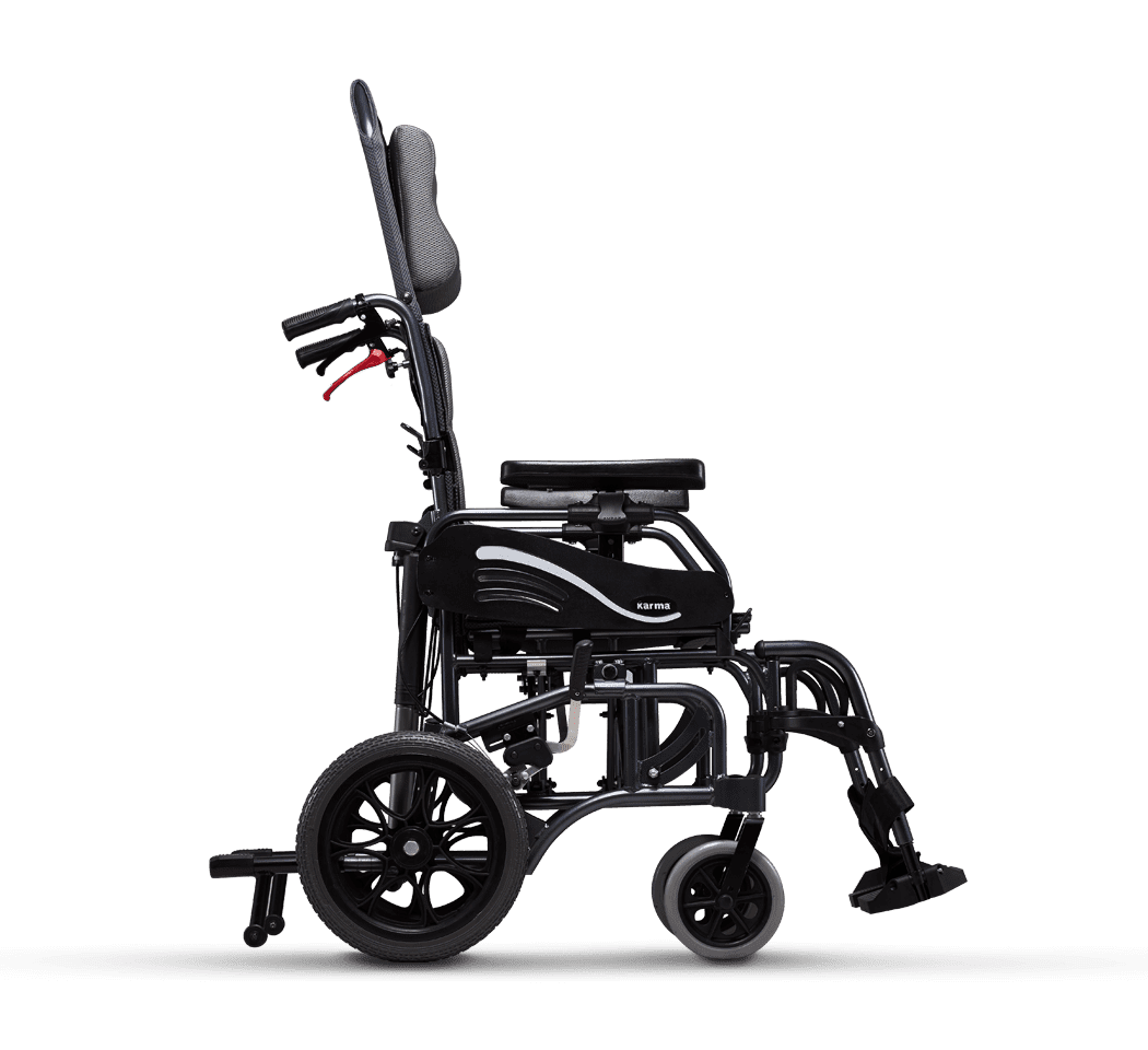 Karman VIP-515-TP Tilt in Space Transport Reclining Wheelchair Reclining Wheelchairs Karman Healthcare
