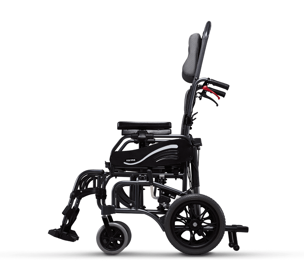 Karman VIP-515-TP Tilt in Space Transport Reclining Wheelchair Reclining Wheelchairs Karman Healthcare