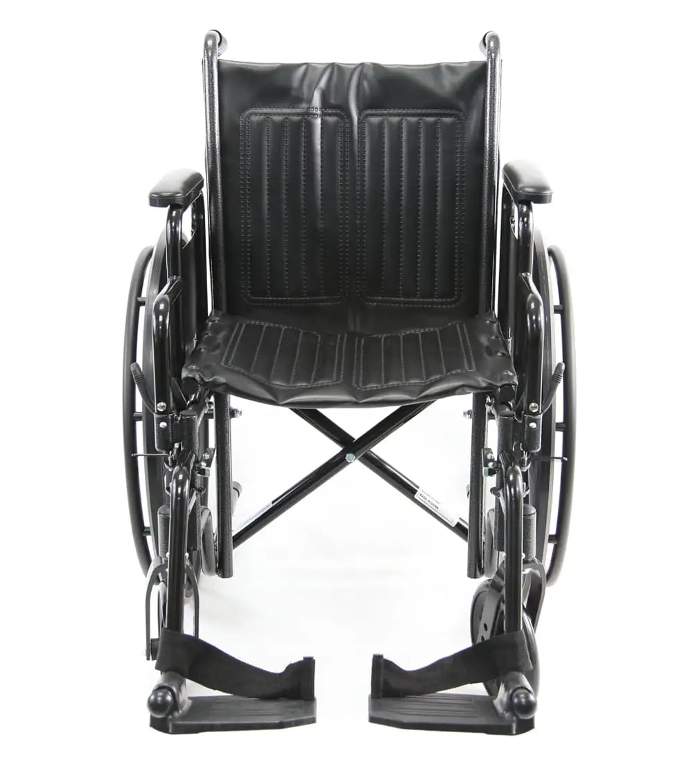 Karman KN-700T Height Adjustable Steel Wheelchair with Removable Armrest Standard Wheelchairs Karman Healthcare