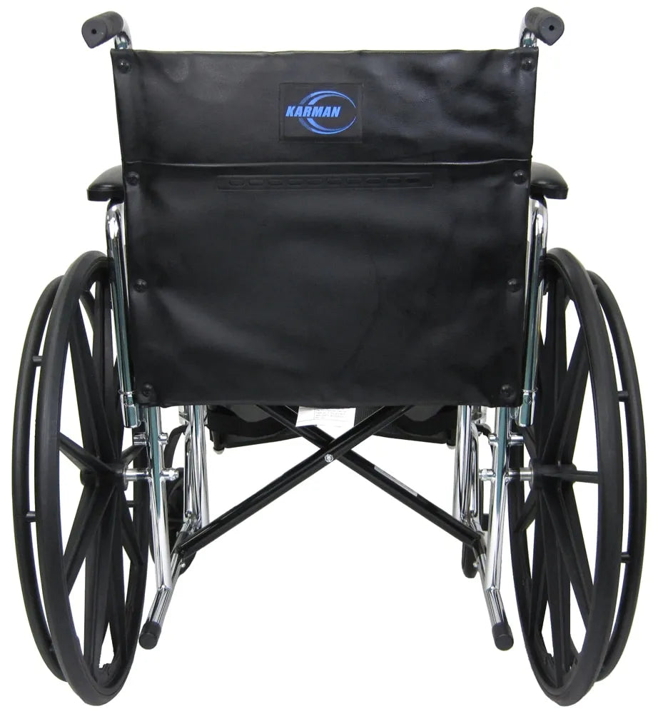 Karman KN-920 20" Seat Heavy Duty Wheelchair with Removable Armrest and Adjustable Seat Height Bariatric Wheelchairs Karman Healthcare