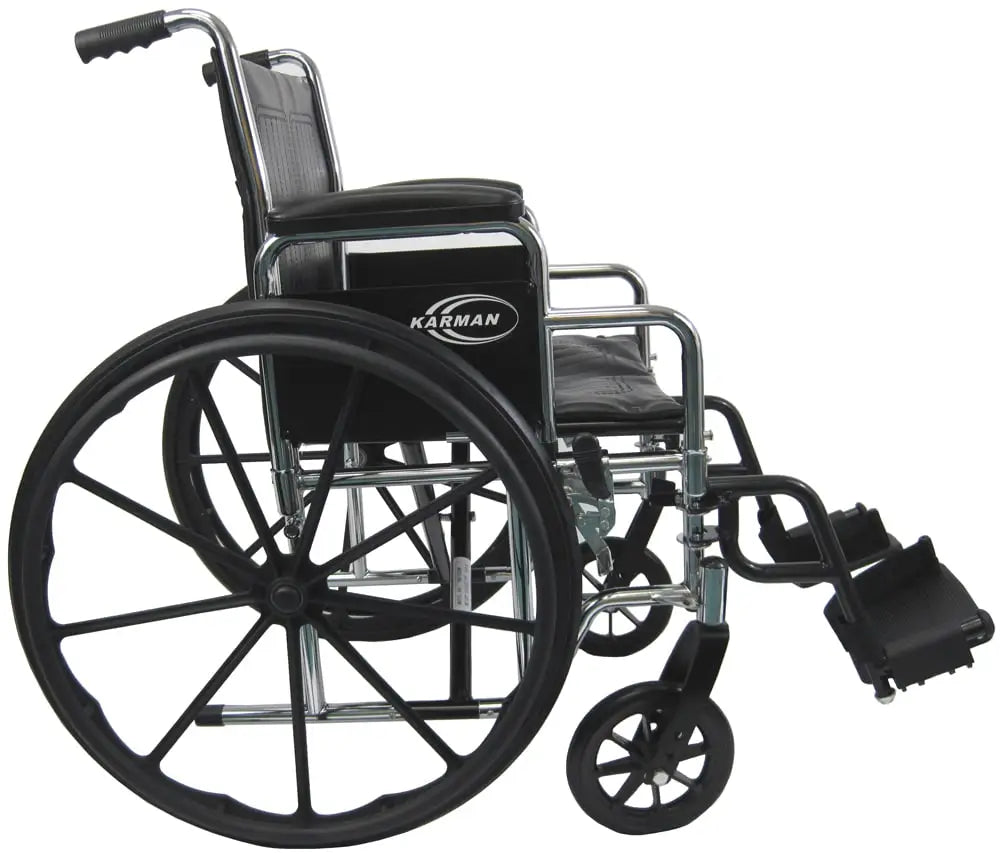 Karman KN-920 20" Seat Heavy Duty Wheelchair with Removable Armrest and Adjustable Seat Height Bariatric Wheelchairs Karman Healthcare