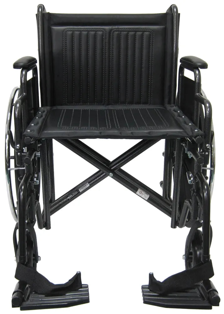 Karman KN-922 22" Seat Heavy Duty Wheelchair with Removable Armrest and Adjustable Seat Height Bariatric Wheelchairs Karman Healthcare