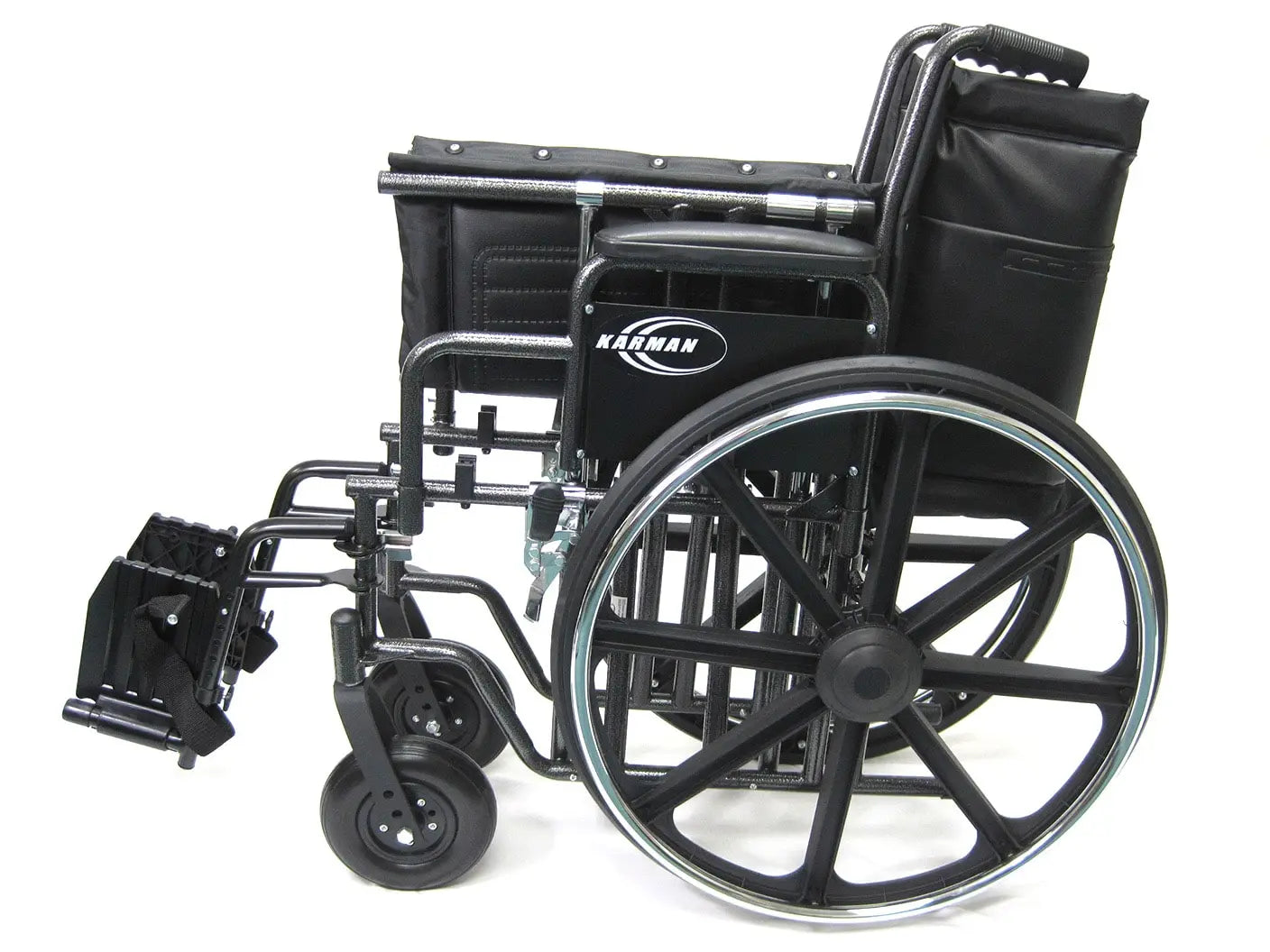 Karman KN-922 22" Seat Heavy Duty Wheelchair with Removable Armrest and Adjustable Seat Height Bariatric Wheelchairs Karman Healthcare