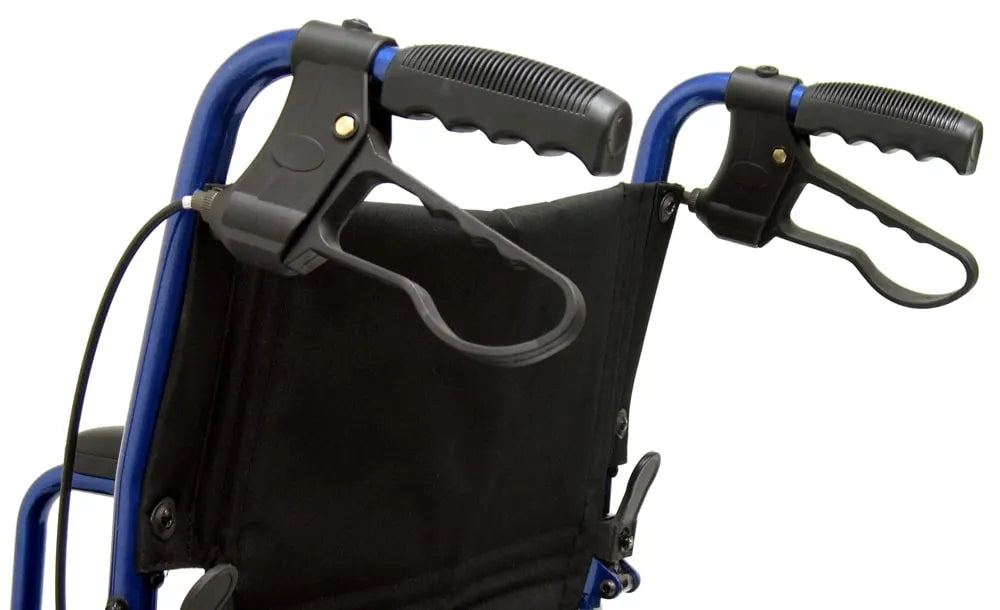 Karman LT-1000HB Lightweight Transport Chair with Hand Brakes and Removable Footrest transport wheelchairs Karman Healthcare