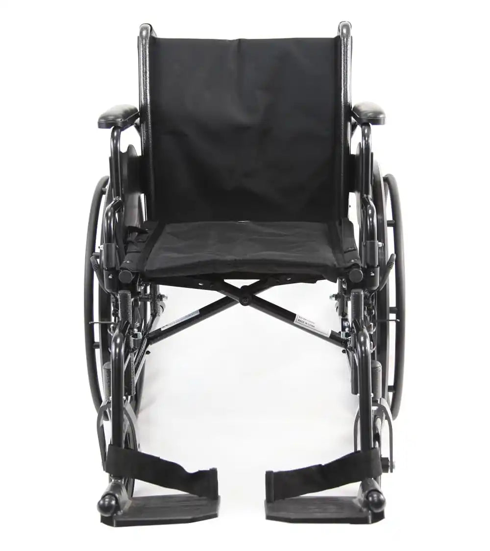 Karman LT-700T Height Adjustable Seat Lightweight Steel Wheelchair with Removable Armrest Standard Wheelchairs Karman Healthcare