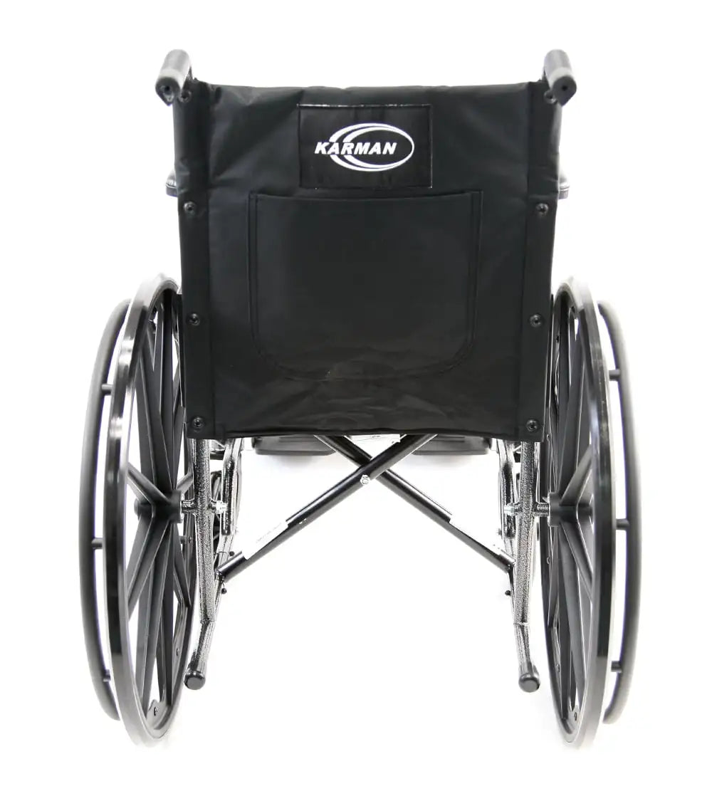 Karman LT-800T Lightweight Steel Wheelchair with Fixed Armrest Standard Wheelchairs Karman Healthcare
