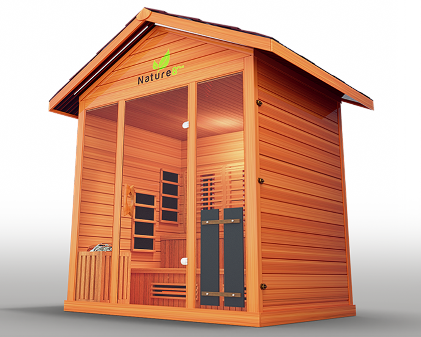 Medical Breakthrough Nature 8 Plus Infrared 4-6 Person Outdoor Sauna Outdoor Sauna Medical Breakthrough