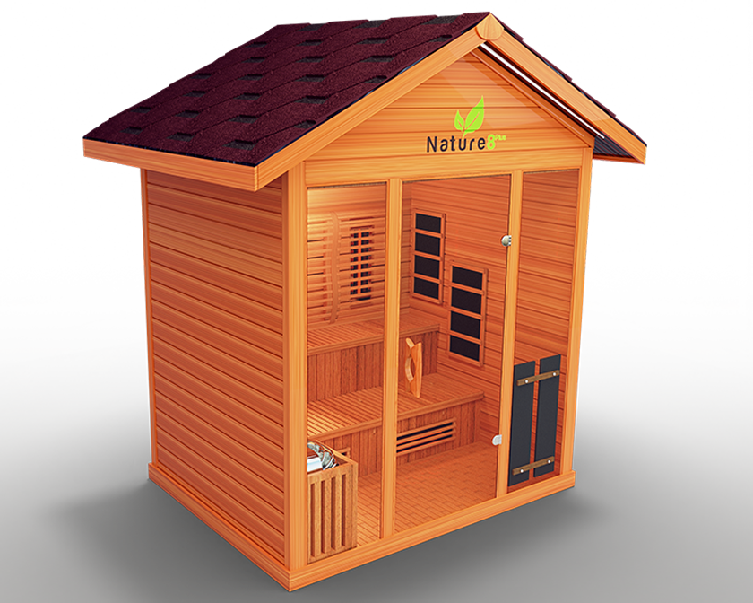 Medical Breakthrough Nature 8 Plus Infrared 4-6 Person Outdoor Sauna Outdoor Sauna Medical Breakthrough