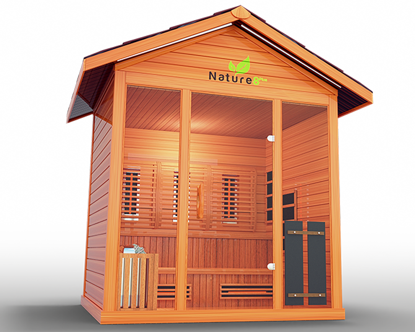 Medical Breakthrough Nature 8 Plus Infrared 4-6 Person Outdoor Sauna Outdoor Sauna Medical Breakthrough