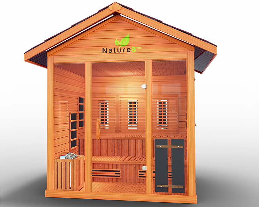 Medical Breakthrough Nature 8 Plus Infrared 4-6 Person Outdoor Sauna Outdoor Sauna Medical Breakthrough