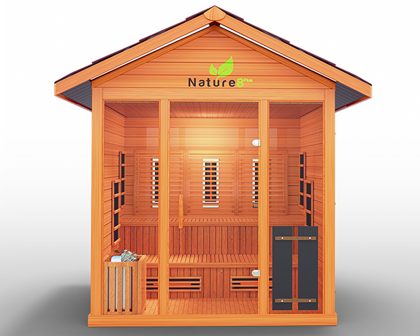 Medical Breakthrough Nature 8 Plus Infrared 4-6 Person Outdoor Sauna Outdoor Sauna Medical Breakthrough
