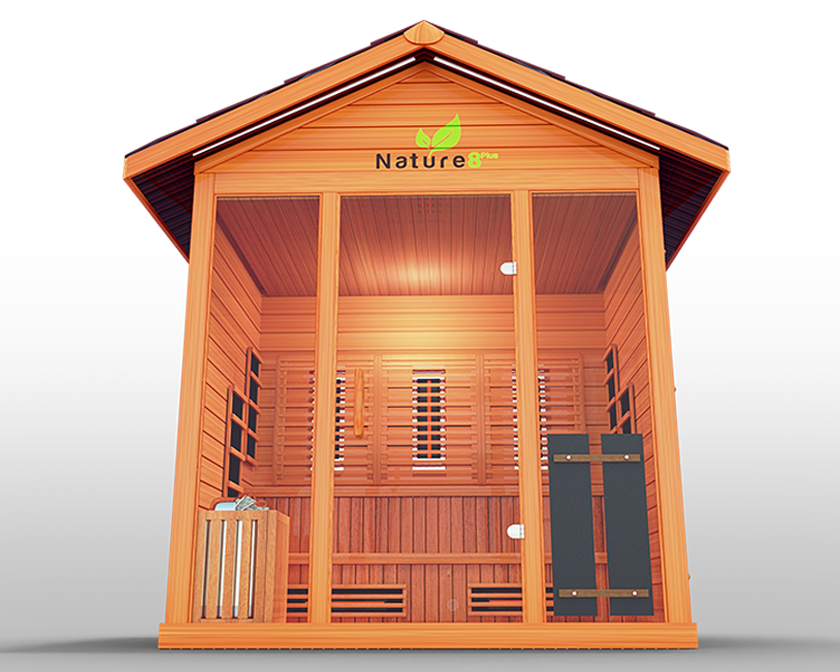 Medical Breakthrough Nature 8 Plus Infrared 4-6 Person Outdoor Sauna Outdoor Sauna Medical Breakthrough