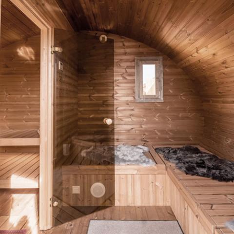 SaunaLife Model G11 Outdoor 8-Person Sauna Kit (2 rooms) Outdoor Sauna SaunaLife   