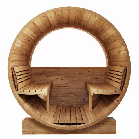 SaunaLife Model E7W Sauna Barrel-Window (4 Person Sauna) SaunaLife