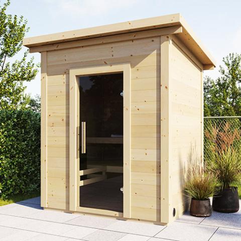 SaunaLife Model G2 Outdoor Home Sauna Kit (4 Person Sauna) SaunaLife