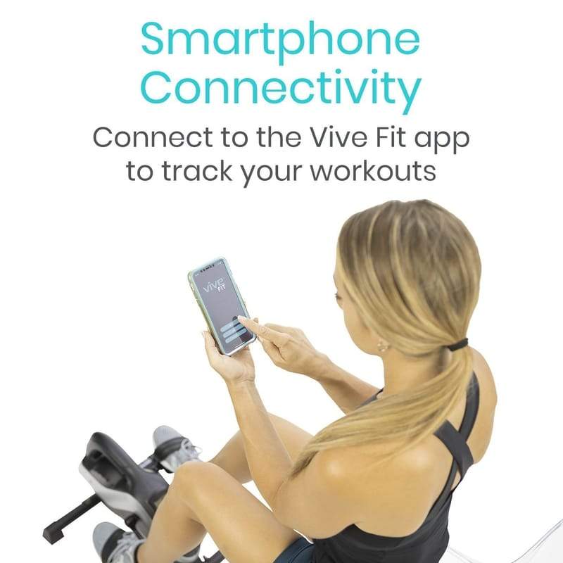 Vive Health RHB2024BLK Magnetic Pedal Exerciser Compatible with Smart Devices Exercise Equipment Vive Health