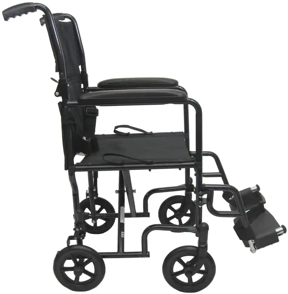 Karman T-2017, T-2019 Steel Transport Chair with Removable Footrest transport wheelchairs Karman Healthcare