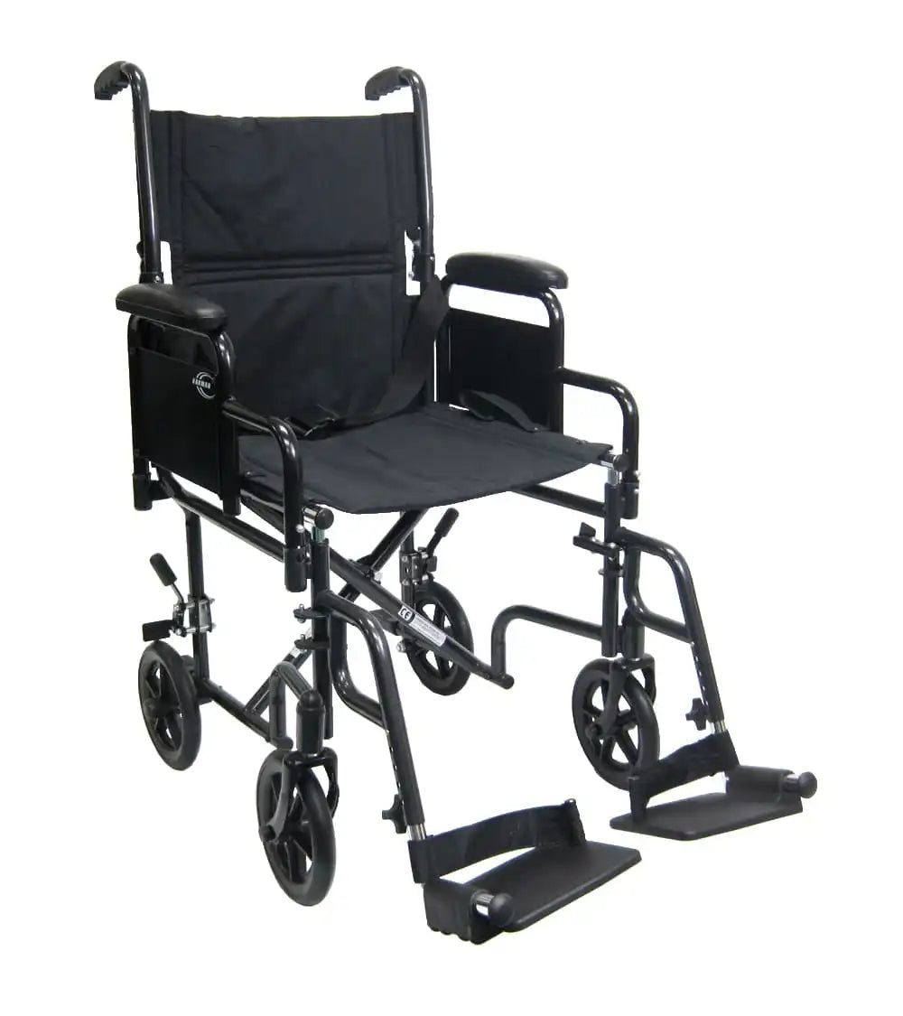 Karman T-2700 Transport Wheelchair with Removable Armrest and Footrest transport wheelchairs Karman Healthcare 17"