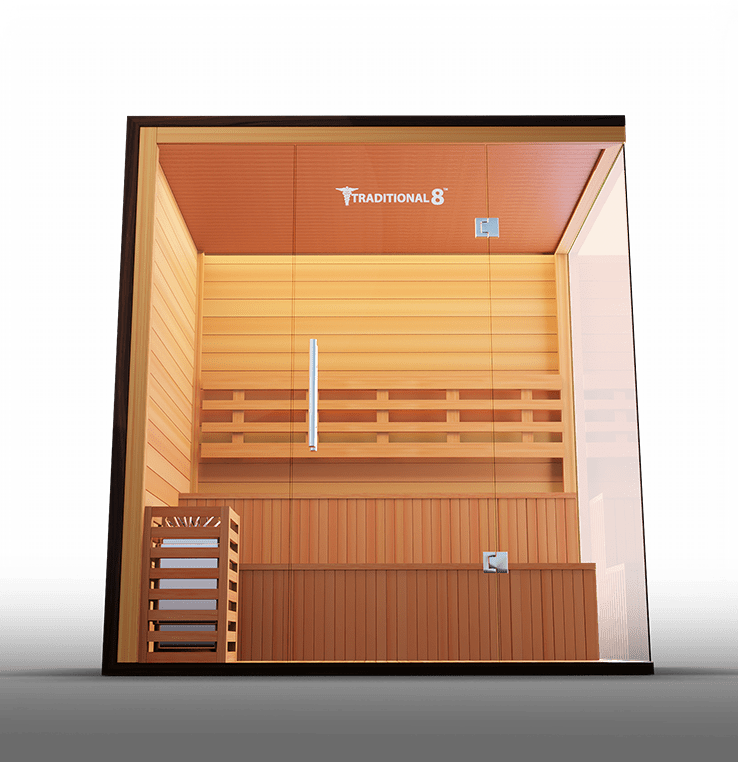 Medical Breakthrough Traditional 8 Plus Infrared 3-5 Person Sauna Outdoor Sauna Medical Breakthrough